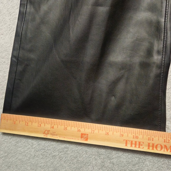 LEVIS Pants Womens‎ 12 70s High Flare W32 L32 Black Faux Leather Retro Wide Leg - Picture 8 of 9
